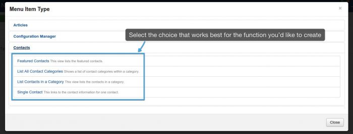 selectsinglecontact