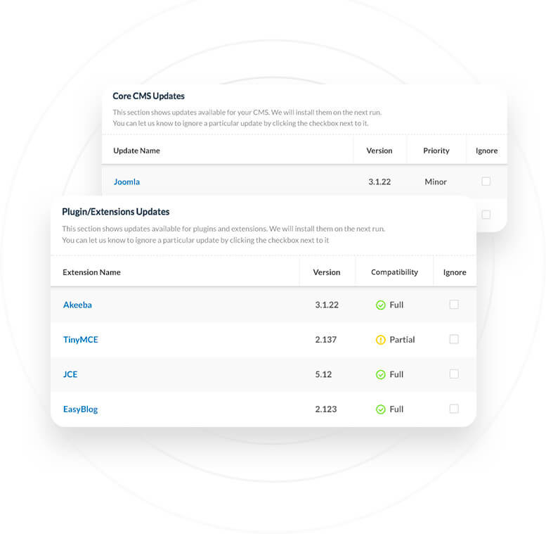 updater tables